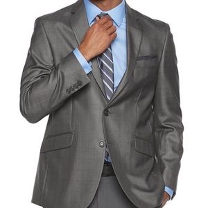 Billy London Slim Fit Sharkskin Blazer Size 46R